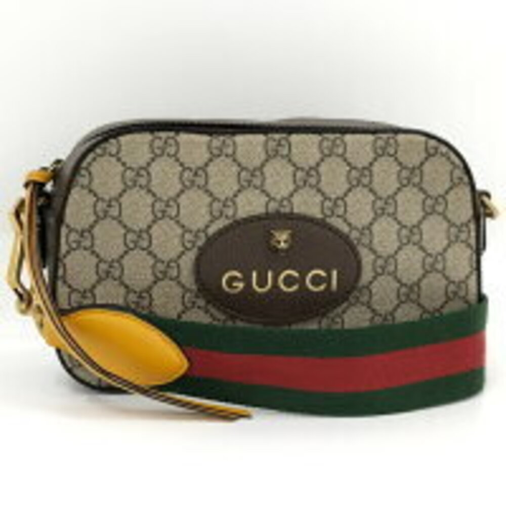 GUCCI Shoulder Bag Neo Beige Brown Leather